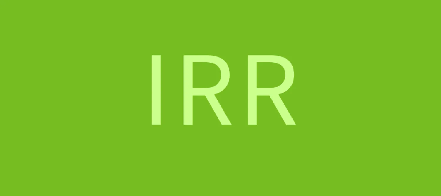 IRR banner in green