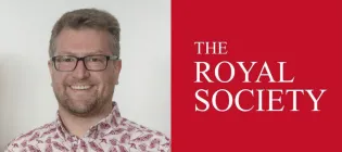 Chris Lucas headshot and The Royal Society logo