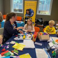 Children engaging in table activity