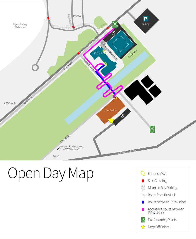 Open Day map