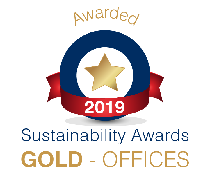 Graphic medal: 2019 Sustainability: Gold Award (Offices)