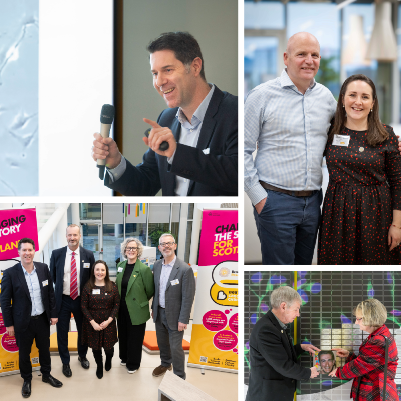 Patients, Families, Supporters and Scientists at the launch of the Scottish Brain Tumour Research Centre of Excellence