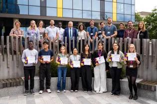 BioQuarter interns infornt of IRR