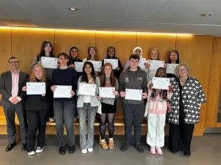 Career Ready interns 2025 with their certificates