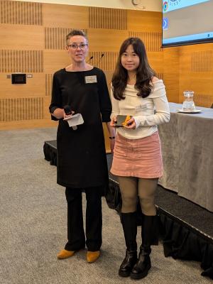  Carole Torsney posing with Yonlada Nawilaijaroen holding award