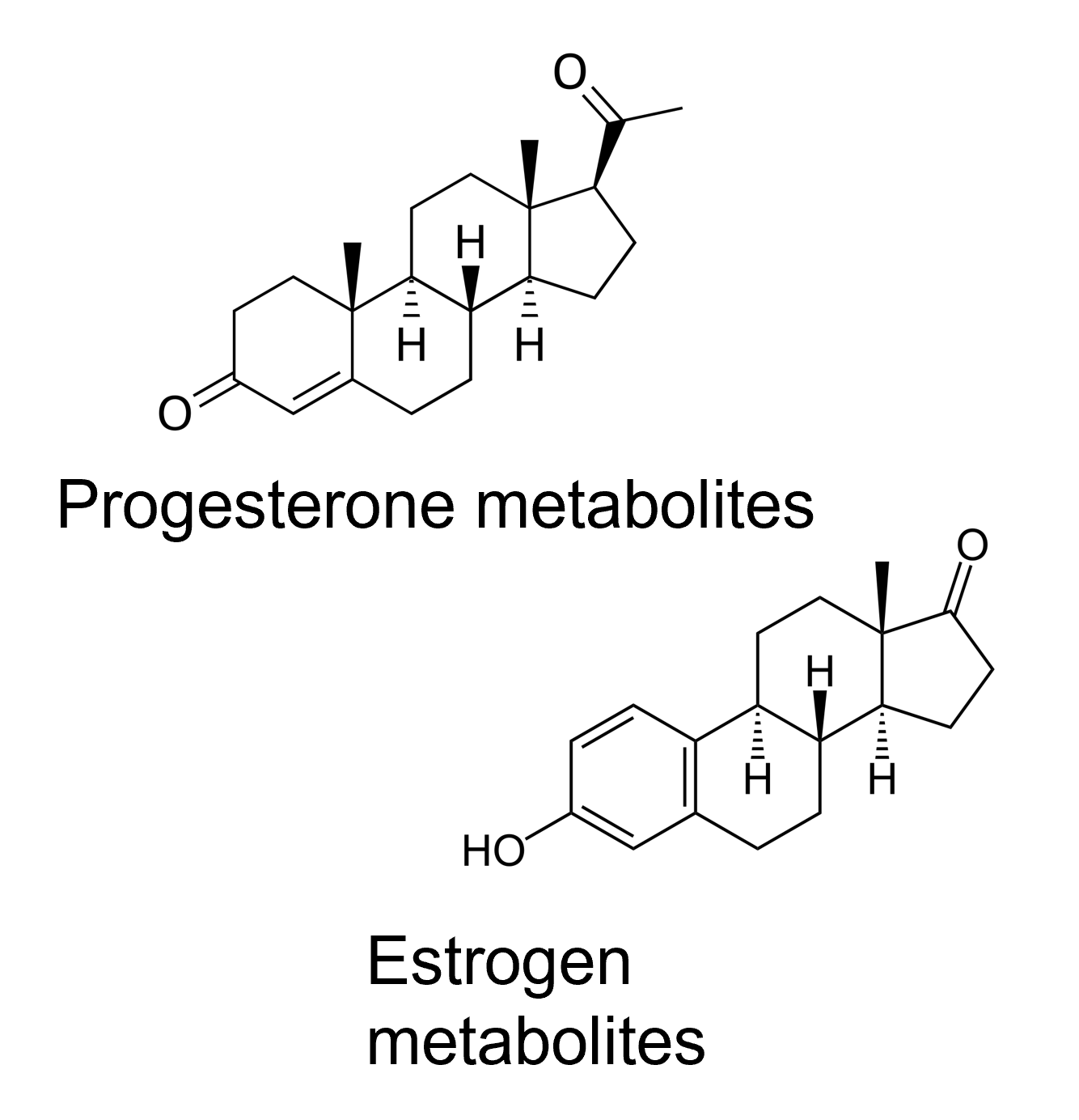 Progesterone and Estrogen metabolites